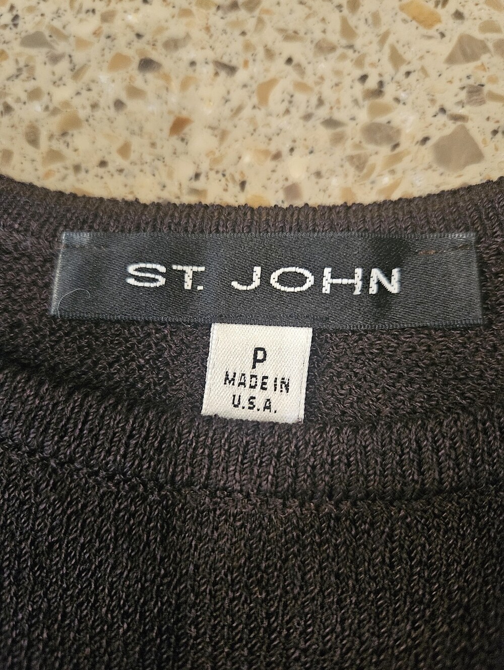 St. John Brown Sleeveless Sweater Shell Tank Top Santana Knit Wool Blend P/XS/4 - Picture 3 of 9